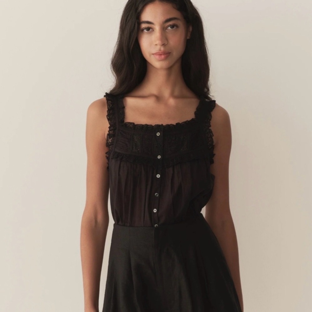 Dôen Fidella Black Tank Top - Picture 1 of 7